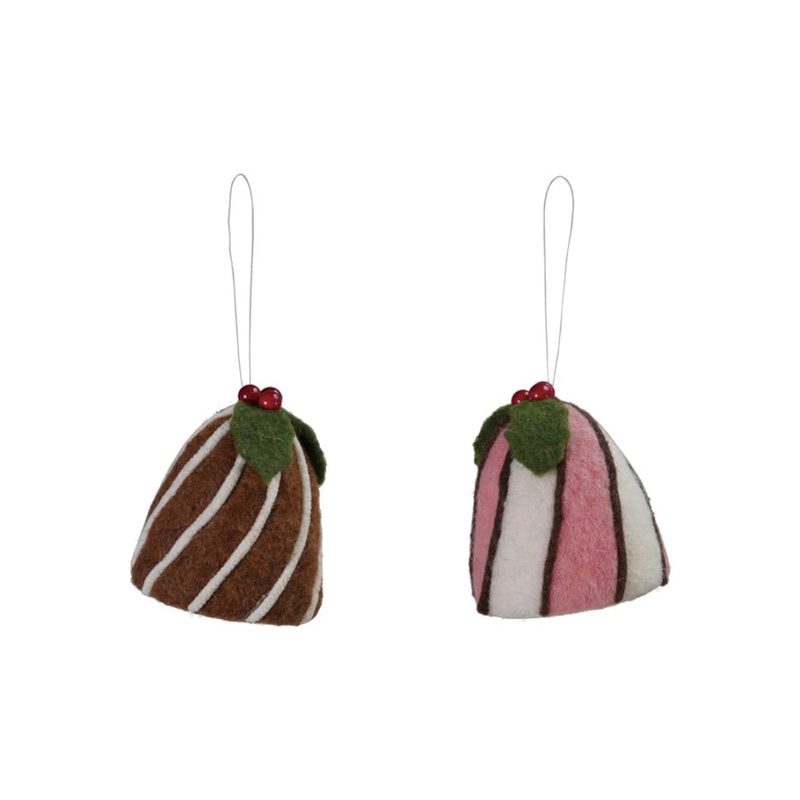 Wool Felt Cake Ornament - 2 Style Options