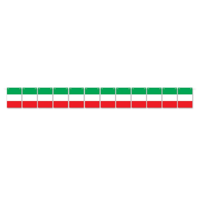 12 Pack Bulk Italian Flag Party Streamer