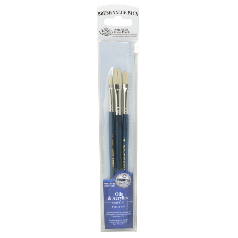 RSET-9106 Zip N' Close Bristle Hair Flat Set Drybrushing (3pc)