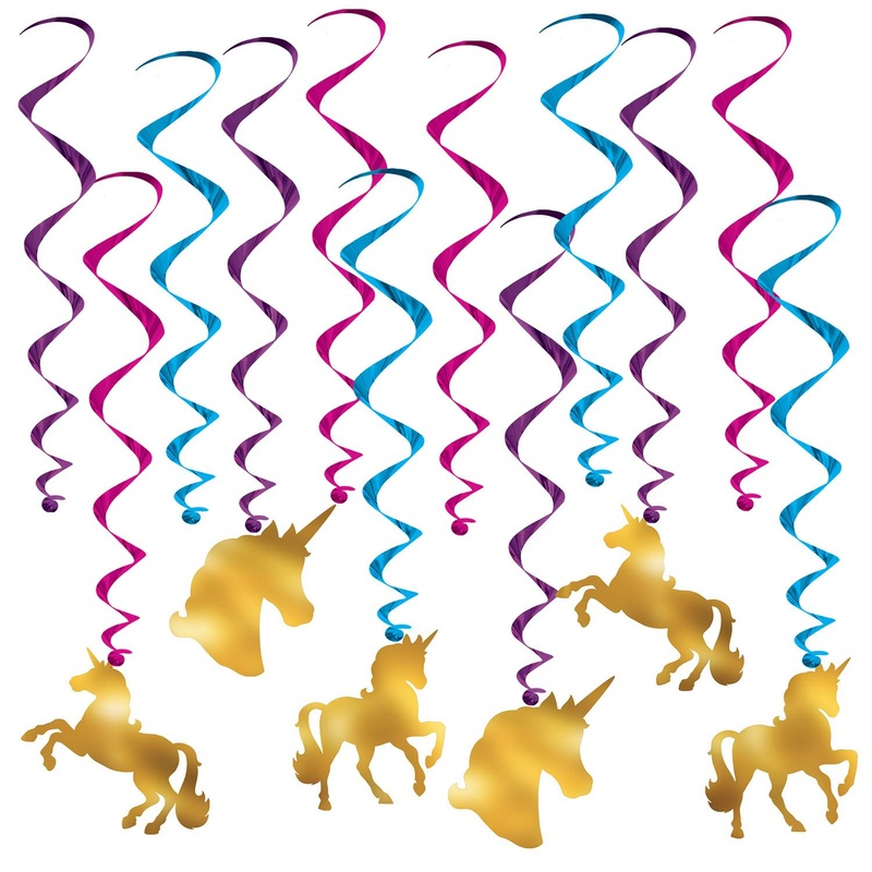 72 Pack Bulk Unicorn Party Whirls