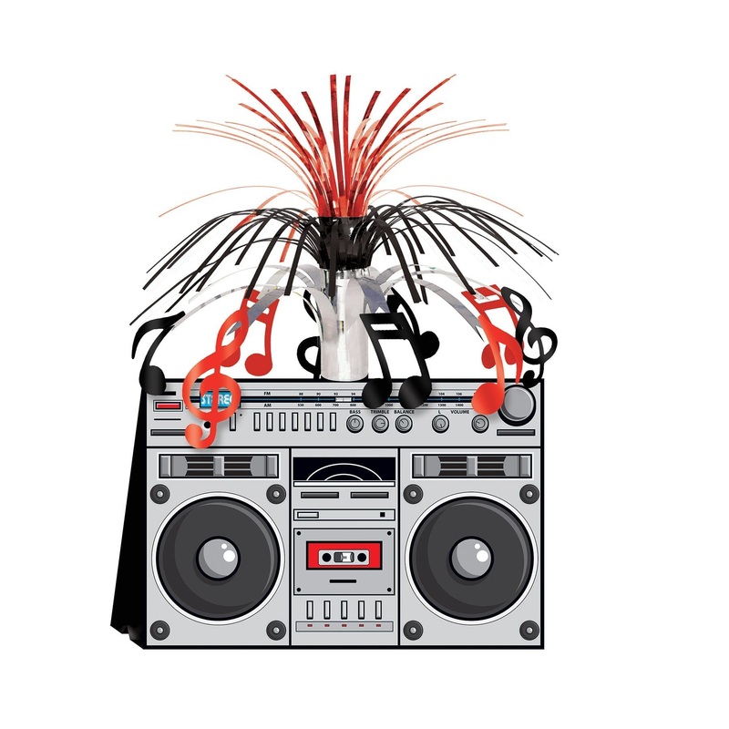 12 Pack Bulk Boom Box Party Centerpiece
