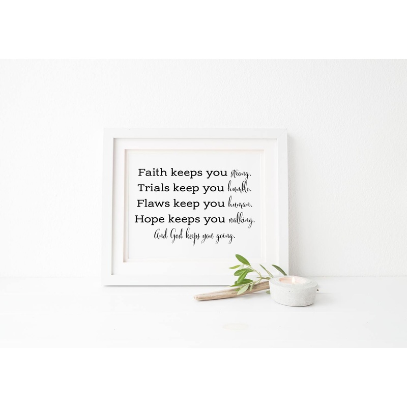 Faith Print, Religious Art Print, Christian Wall Art