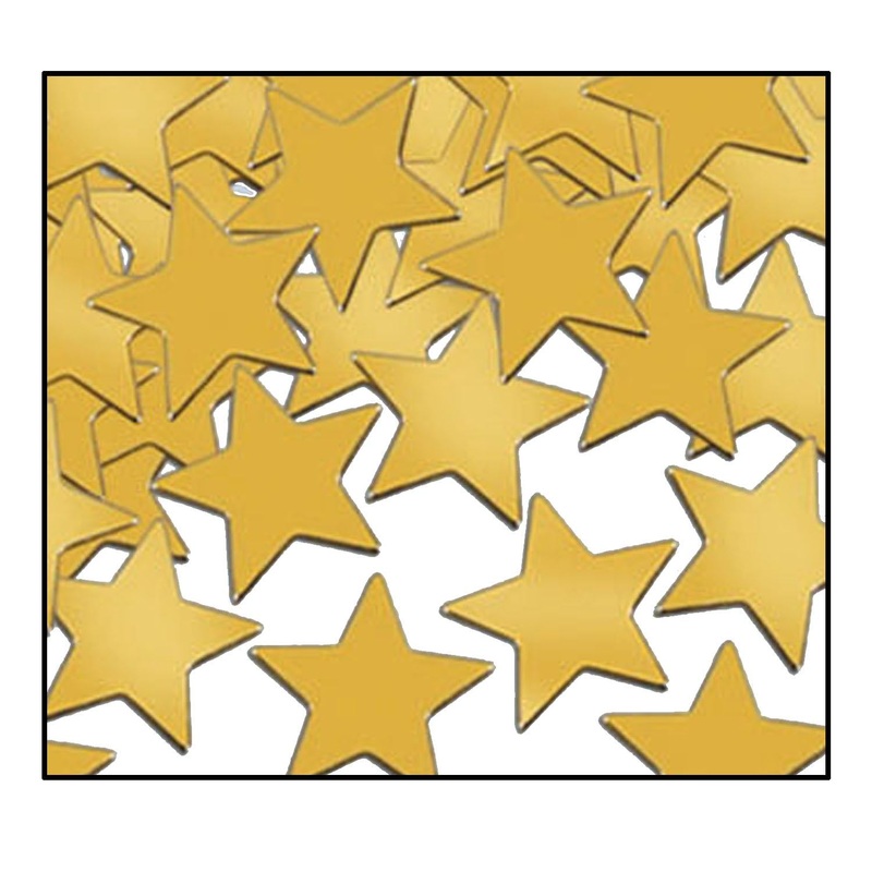12 Pack Bulk Confetti Stars Party Decoration gold (1 Oz per Pack)