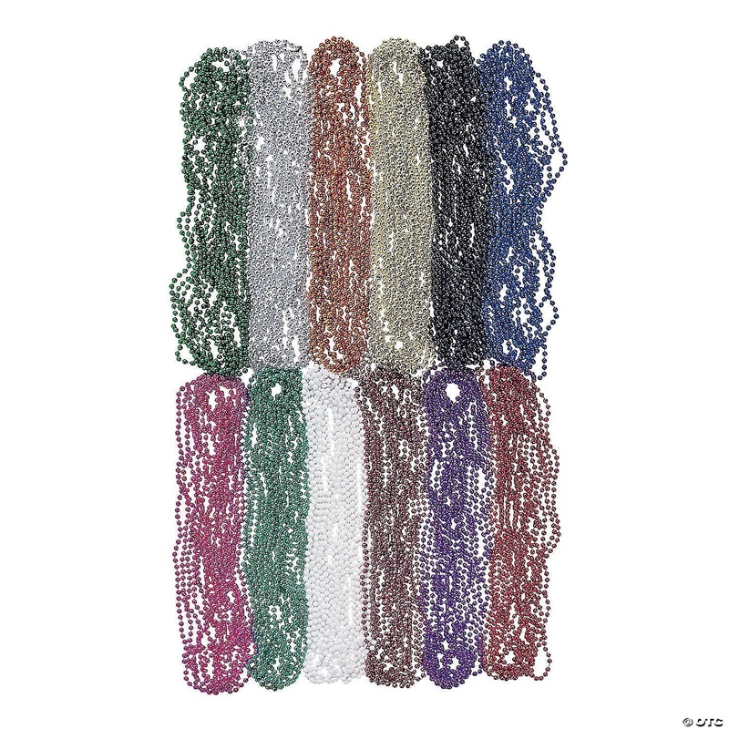 Bulk 144 Pc. Metallic Bead Necklace Assortment