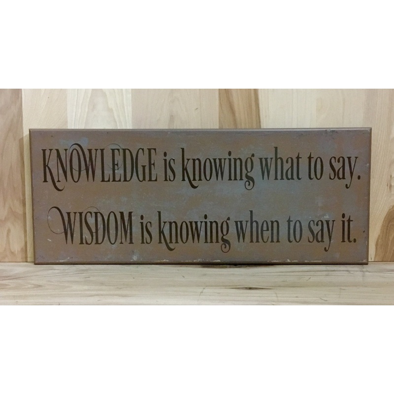 Knowledge wood sign with saying, inspirational quote, positive affirmation custom wooden sign, inspirational wall art