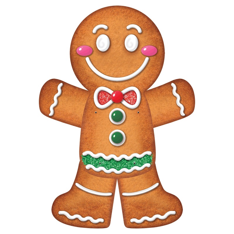 12 Pack Bulk Jointed Gingerbread Man Wall Decoration