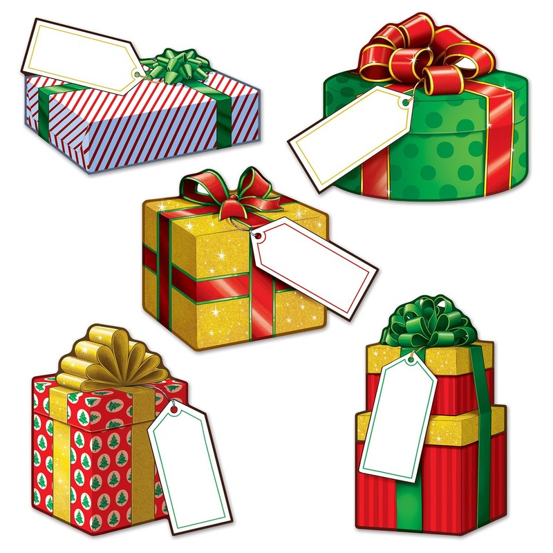 240 Pack Bulk Mini Christmas Gift Cutouts